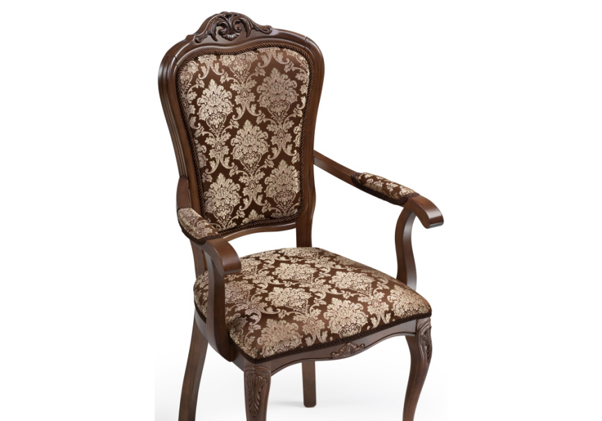 Стул деревянный Руджеро с мягкими подлокотниками орех / шоколад фото 5