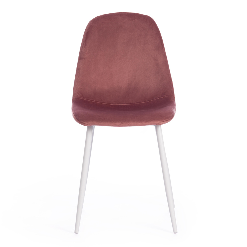 Стул Бриз/Breeze (мод.4724)/1 шт. в упаковке велюр/металл, 44х53х87см, коралловый (HLR44)/белый фото 5