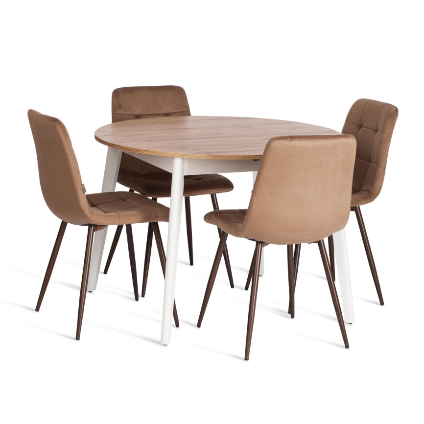 Стул CHILLY (mod. JSC-220) Велюр/металл , 44,5х52,5х88 см, Brown (коричневый) HLR11 / орех фото 2