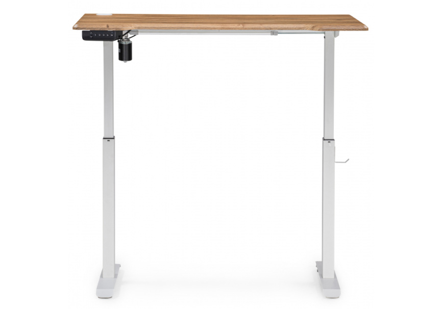 Компьютерный стол Маркос с механизмом подъема 120х75х76 белый / вотан дуб фото 4