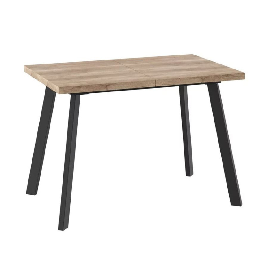Стол раздвижной BORG -110 (Дуб каньон/Чёрный) 110(142)х70 фото 1