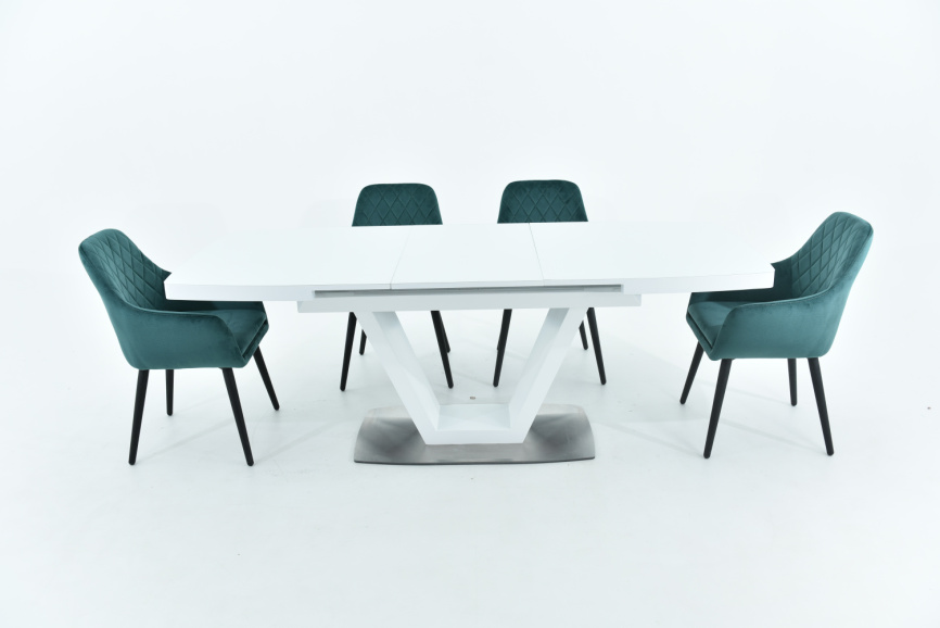 Стол Фоджа, Стекло, 160см, Белый фото 3