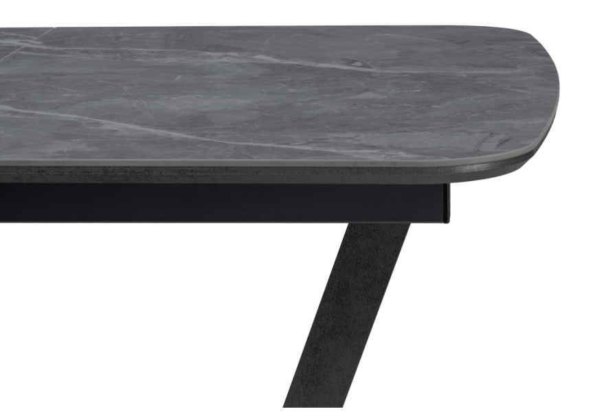 Керамический стол Петир 120(160)х80х75 larka grey / черный фото 8