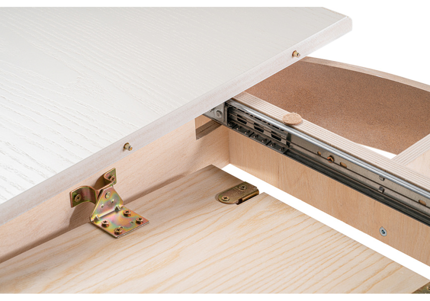 Стол деревянный Брейзер молочный / золото фото 7