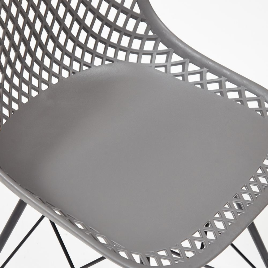 Стул VINCENT (mod. 8001) / 1 шт. в упаковке металл/пластик, 46,5 х 53 х 83,5 см, серый/черный фото 3