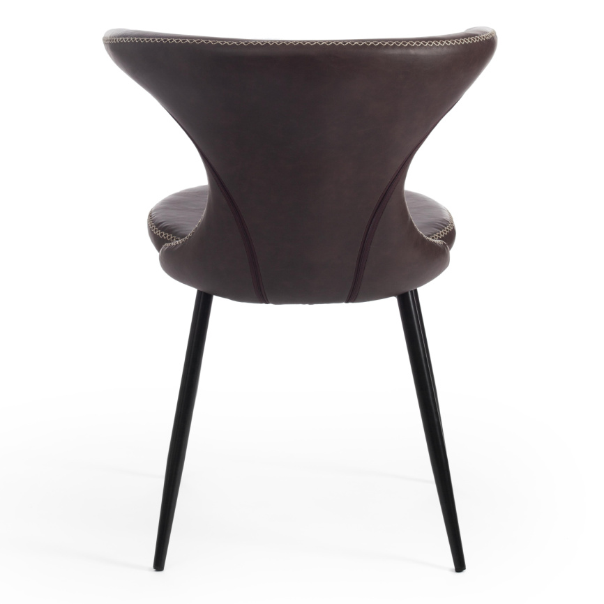 Стул FLAIR (mod. 9020) / 1 шт. в упаковке экокожа/металл, 60 х 56 х 78 см , коричневый 1/черный  фото 4