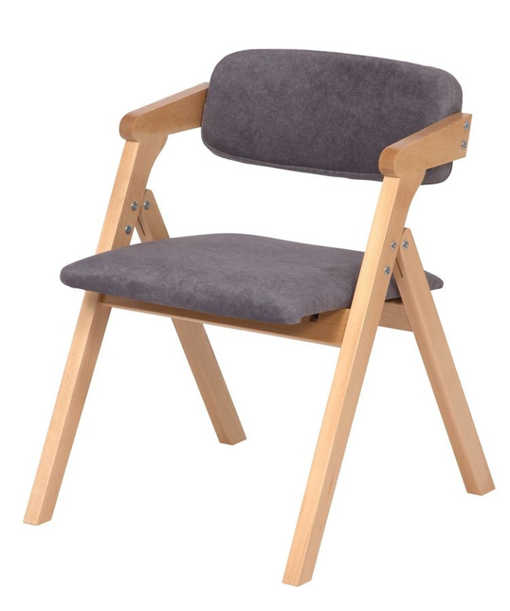Стул складной Томас (бук/ткань Айсберг грей) фото 1