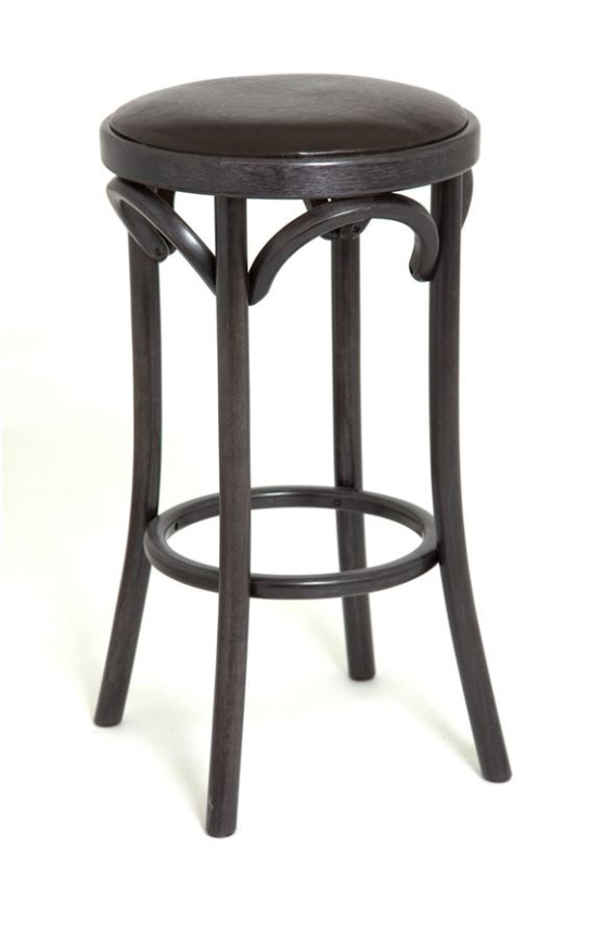 Табурет барный 650 Венский мягкий (венге, экокожа коричневая) фото 1