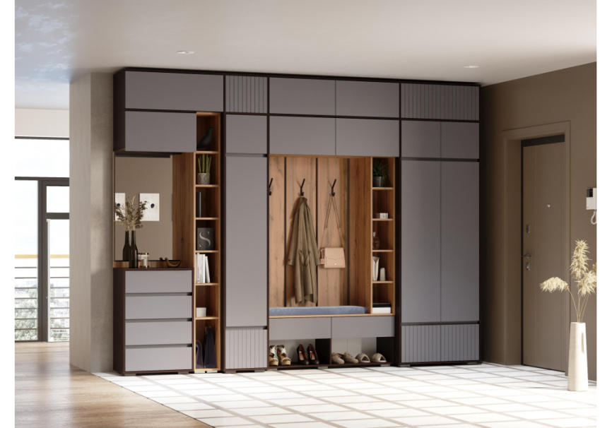 Прихожая Роут венге / графит софт комплектация 1 фото 1