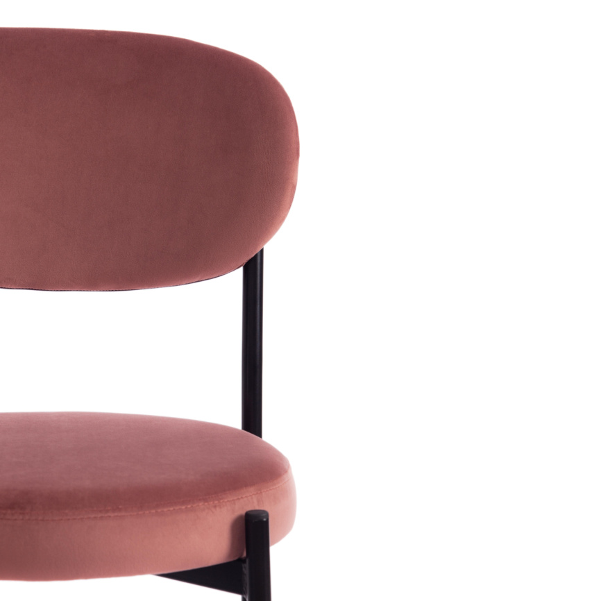 Стул Рево/Revo (мод. 7033) ткань/металл, 47х54х82см, коралловый бархат 15/черный фото 6