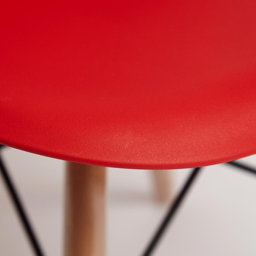 Стул Сindy Eames/Синди Имс (мод. 001) дерево бук/металл/сиденье пластик, 51х46х82см, красный фото 3
