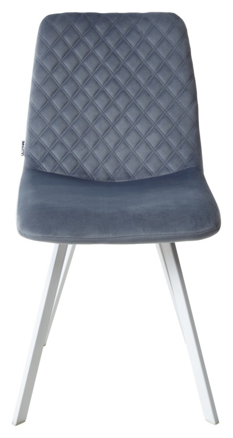Стул DAIQUIRI BLUVEL-06 BLUE / белый каркас, велюр М-City фото 2