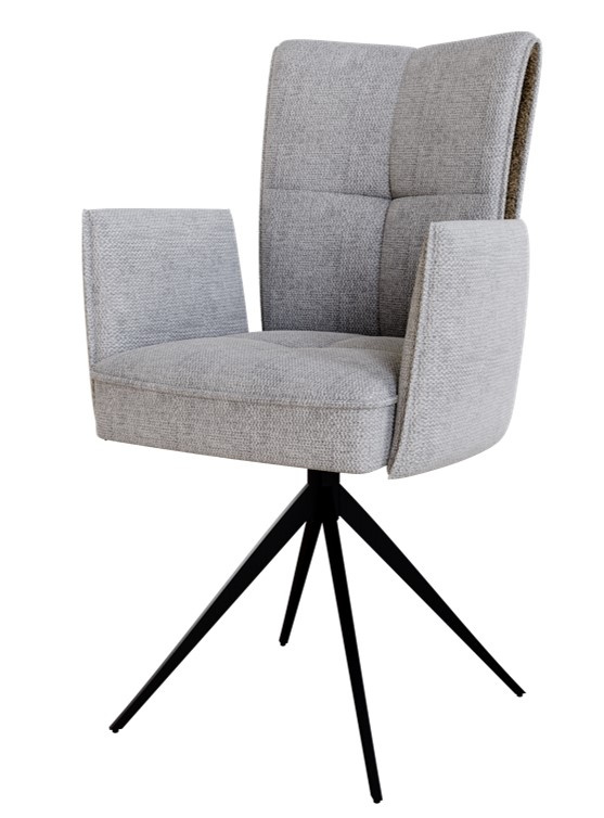 Стул ПОНС (PONCE) 360 град. поворот. цвет 07 Серый, ткань/ 841-16 Серый, букле/ Черный, ®DISAUR фото 7