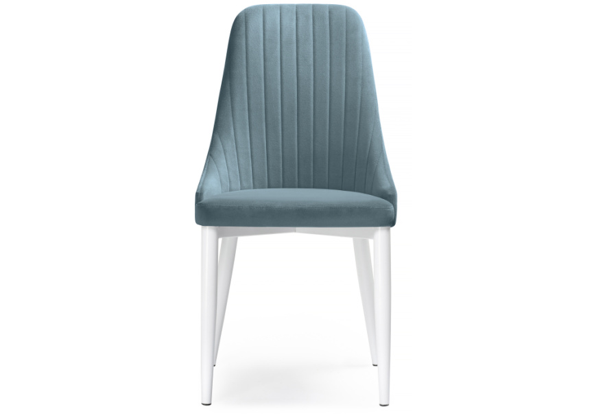 Стул на металлокаркасе Kora light blue / white фото 2