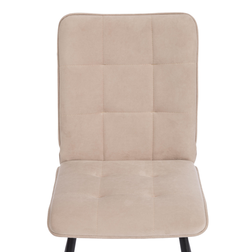 Стул обеденный Bari флок , бежевый/черный, 7, 46х55х89 фото 9