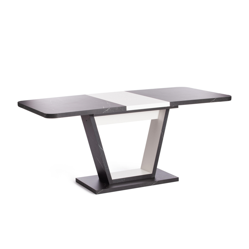 Стол обеденный раздвижной Вокс/Vox ЛДСП, 132-172х85х75,5см, мрамор черный/белый фото 7