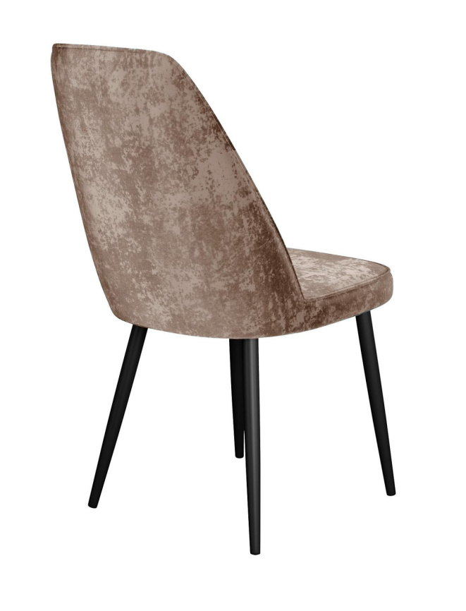 Стул DikLine 326 микровелюр M05 шоколад, ножки черные фото 4