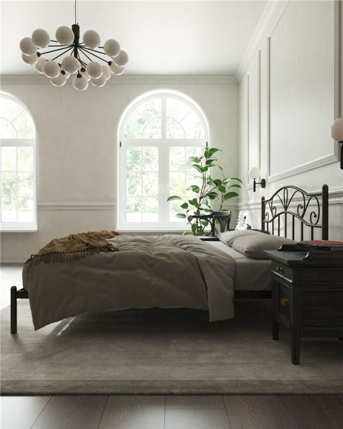 Кровать "Глэдис" без изножья (120х200/ноги металл/цвет Коричневый бархат) фото 3