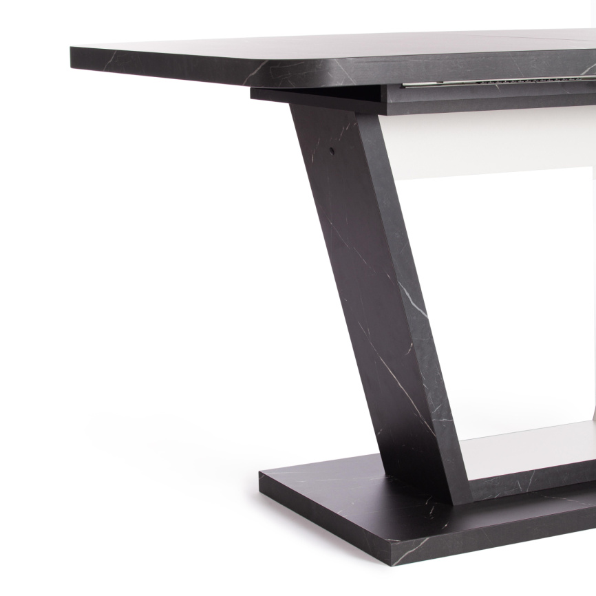 Стол обеденный раздвижной Вокс/Vox ЛДСП, 132-172х85х75,5см, мрамор черный/белый фото 11