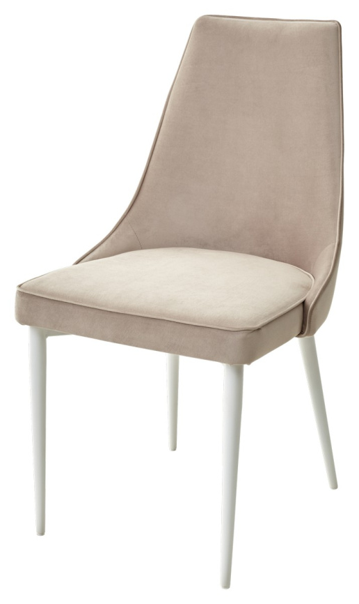 Стул НЕПАЛ (NEPAL-P) ЛАТТЕ #25, велюр/ белый каркас фото 1