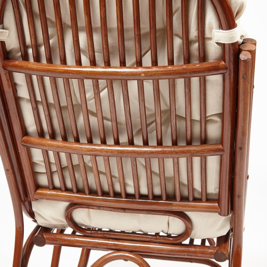 Кресло-качалка Виенна/Vienna (разборная) /без подушки/ натуральный ротанг, 58х133х102см, пекан орех фото 6