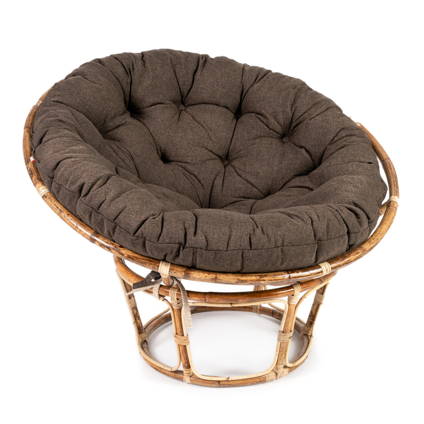 Матрац для кресла Папасан/Papasan (23/01) ткань, коричневый, 3м7-147, 125х125х15см фото 1