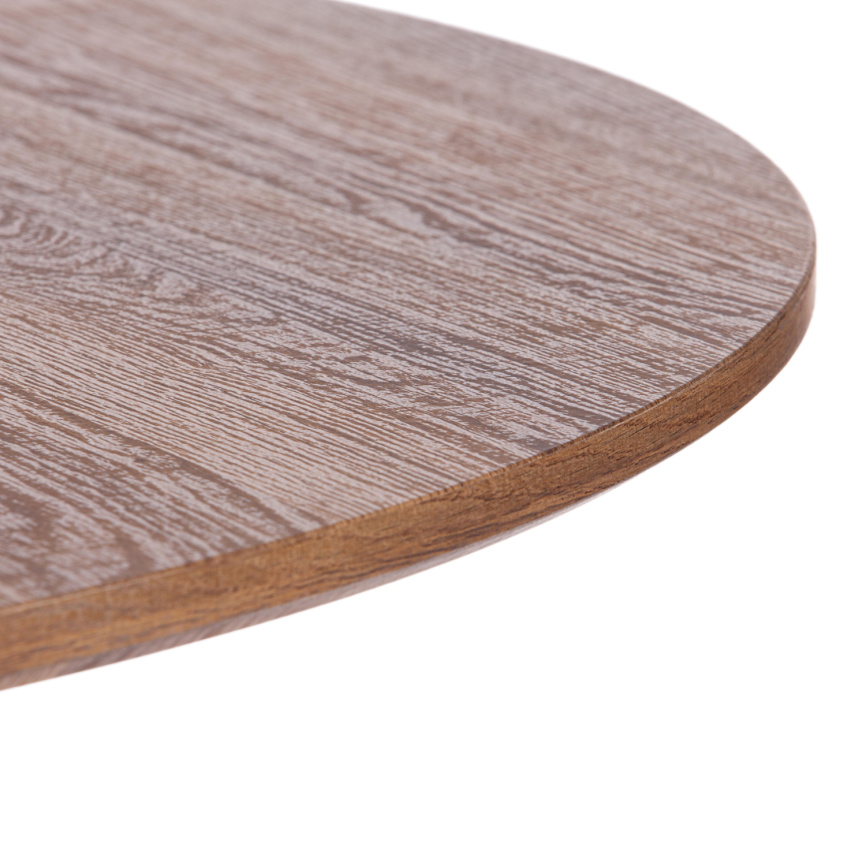 Стол RUSTO (mod. 283) МДФ/металл, D100 х 75 см, Black (Черный) / Walnut (Орех) 10 фото 3