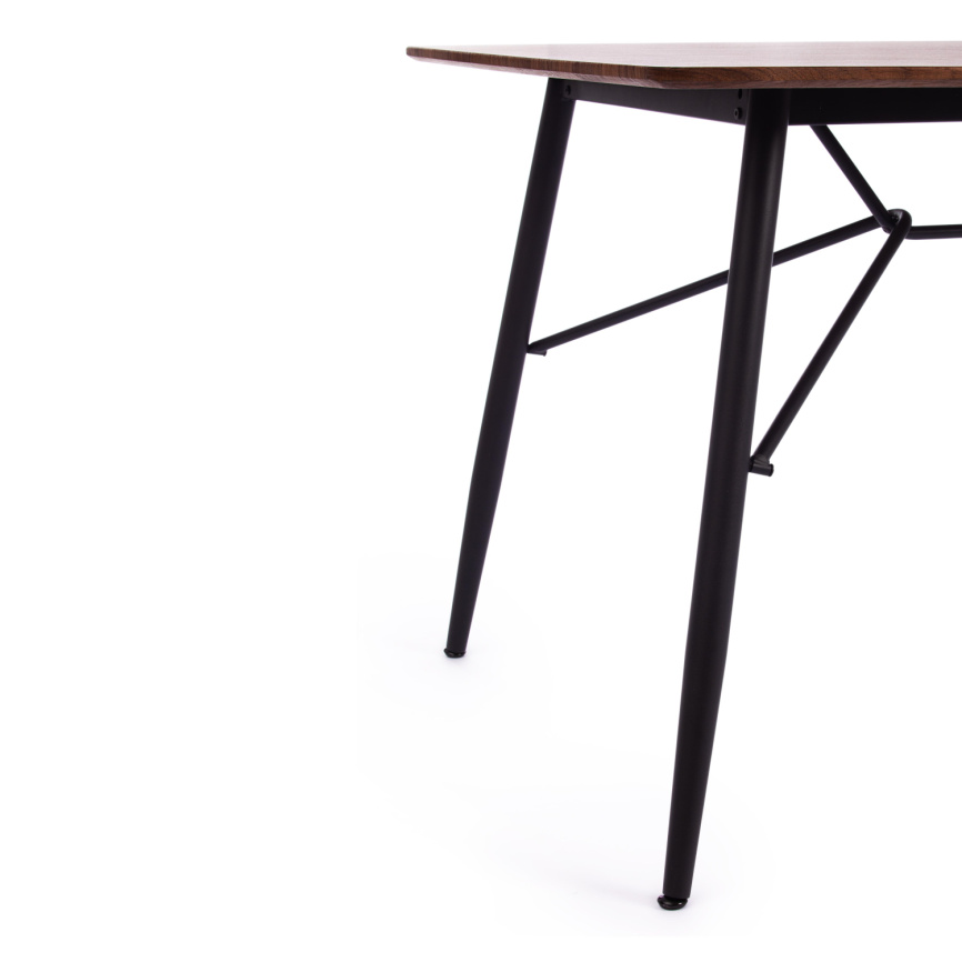 Стол RUSTO (mod. 289) МДФ/металл, 160 х 90 х 75 см , Black (Черный) / Walnut (Орех) 10 фото 4