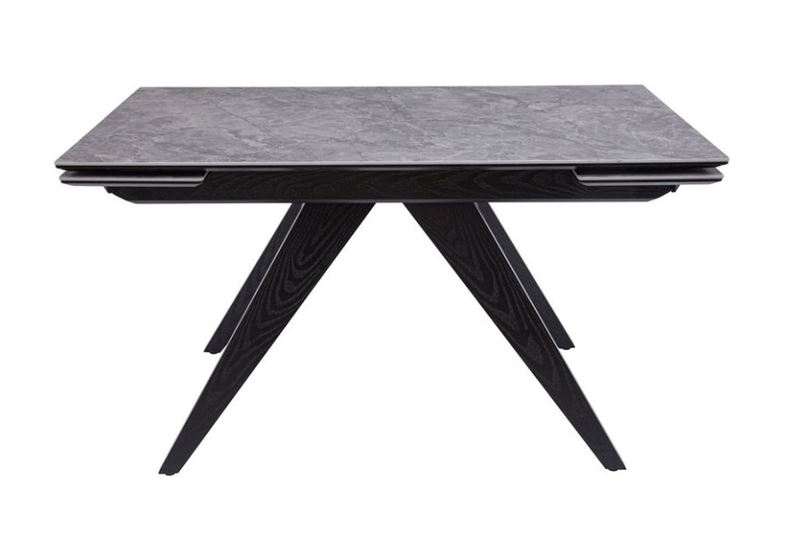 Стол Невада керамика (1400*800+300+300/керамика Baolai/цвет ножек и подстолья Черный) фото 1