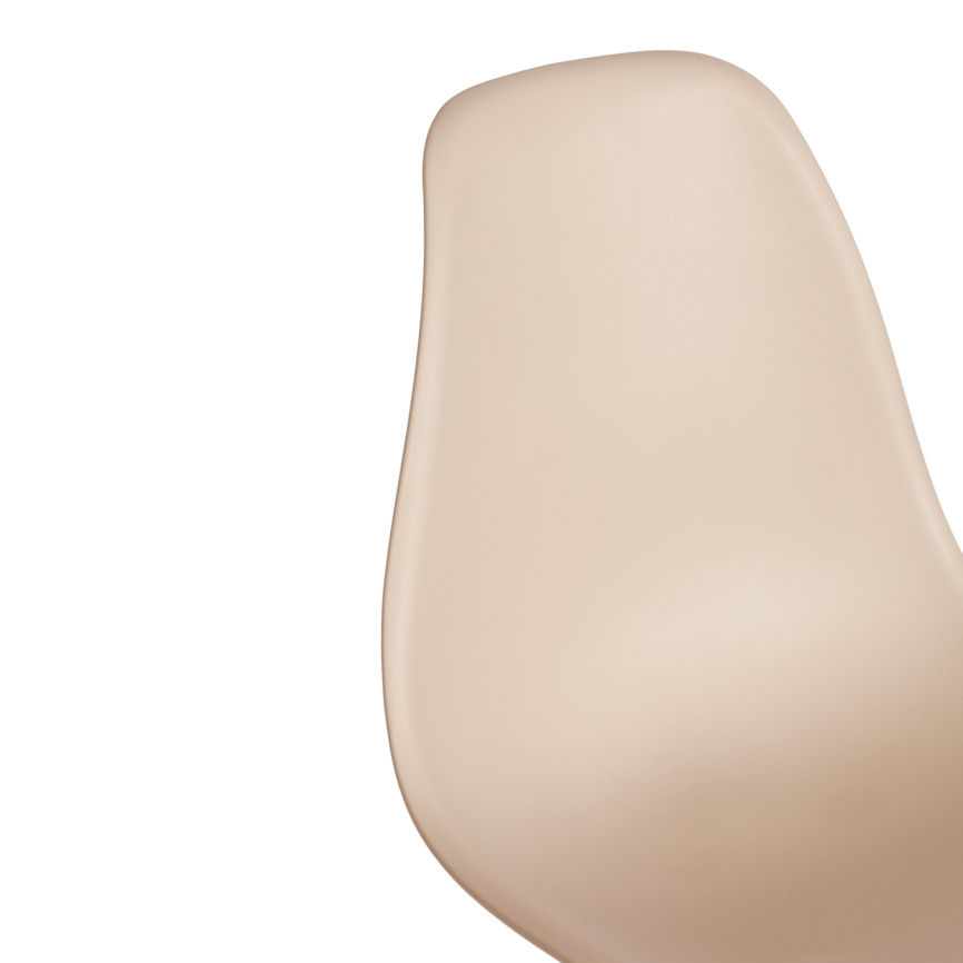 Стул CINDY (EAMES) (mod. 1801) дерево бук/металл/сиденье пластик, 45x51x82 см, Beige (Бежевый)  фото 7