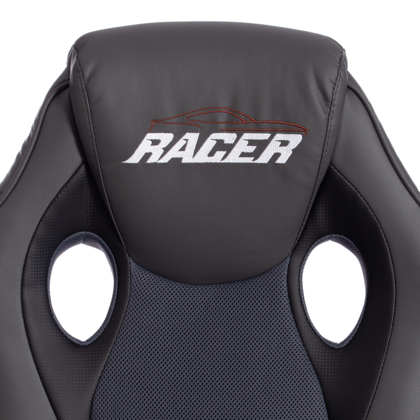 Кресло Рейсер Гт Нью/Racer Gt New кож/зам/ткань, металлик/серый, 36/12 фото 8