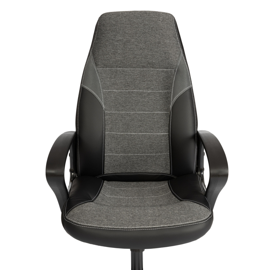 Кресло Интер/Inter (24) кож/зам/ткань, черный/серый, 36-6/207/TW-12/TW-11 фото 11