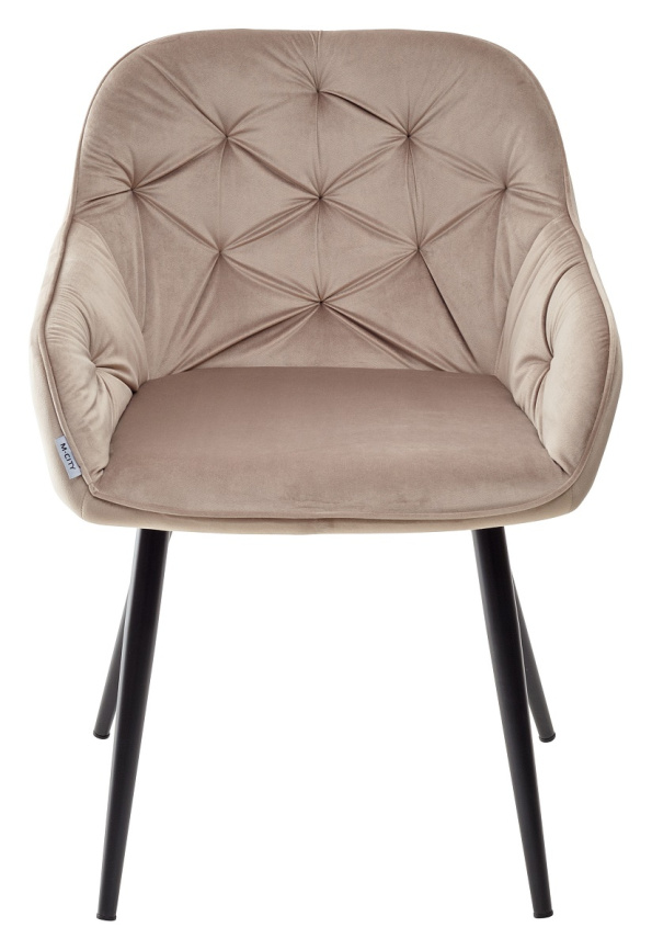 Стул BREEZE BLUVEL-40 BEIGE, велюр / черный каркас, М-City фото 3