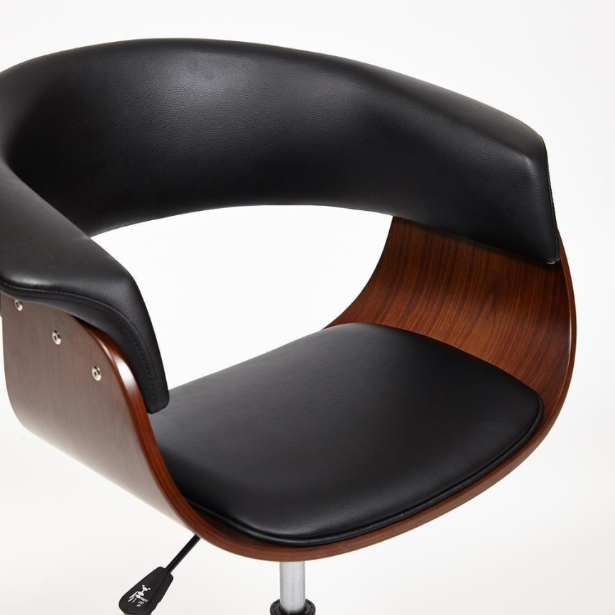Кресло Вимта/Vimta орех, кож/зам черный фото 10
