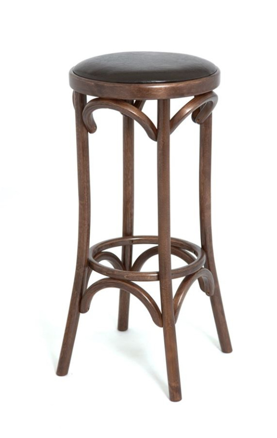 Табурет барный 750 Венский мягкий (темный тон, экокожа коричневая) фото 1