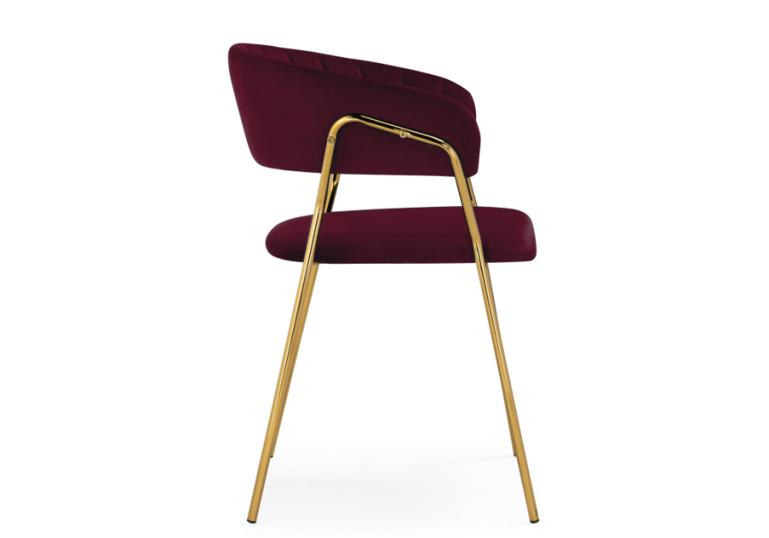 Стул на металлокаркасе Kamelia 1 wine red / gold фото 3