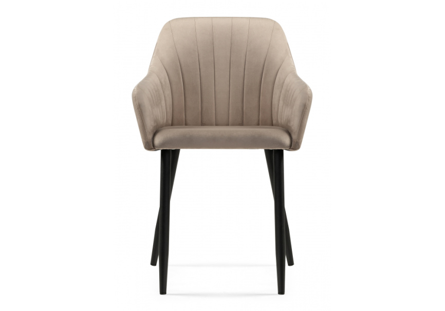 Стул на металлокаркасе Слэм бежевое / черное фото 3