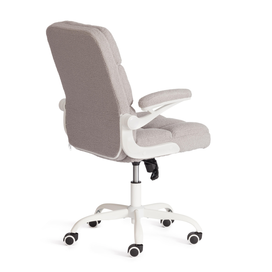 Кресло Лугано Вт/Lugano Wh ткань teddy/тедди, светло-серый фото 13