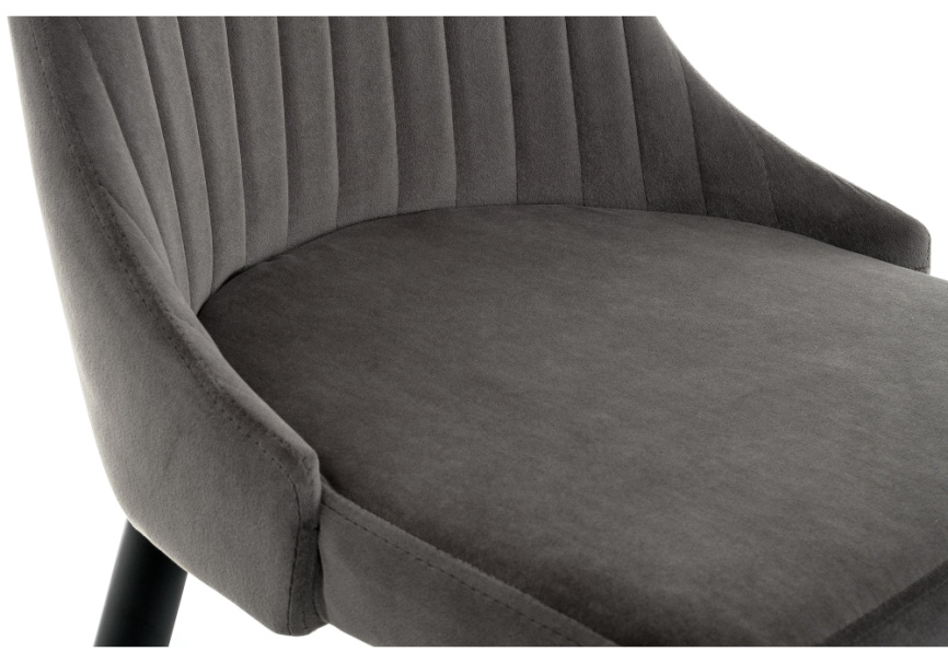 Стул на металлокаркасе Kora dark gray / black фото 7