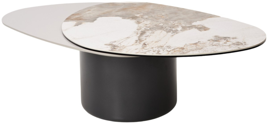 Стол кофейный НИКЛАС (NIKLAS) цвет PANDORA  керамика на стекле/ МДФ/ темно-серый МДФ каркас ®DISAUR фото 6