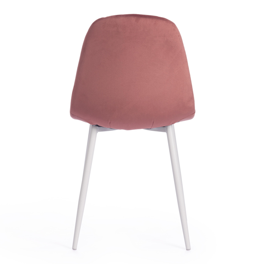 Стул Бриз/Breeze (мод.4724)/1 шт. в упаковке велюр/металл, 44х53х87см, коралловый (HLR44)/белый фото 4