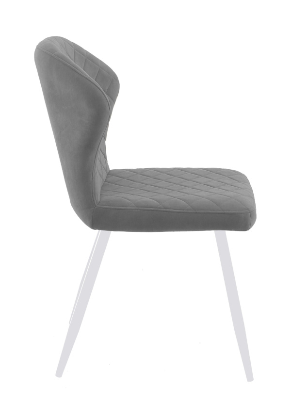 Стул DikLine 239М B22 GREY, ножки белые фото 3
