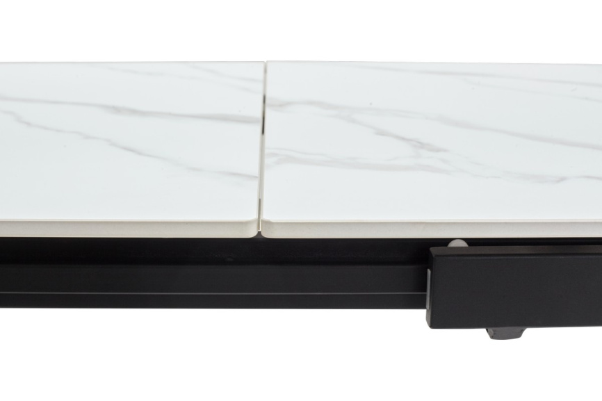 Стол CORNER 120 MATT WHITE MARBLE SOLID CERAMIC / BLACK, ®DISAUR фото 4