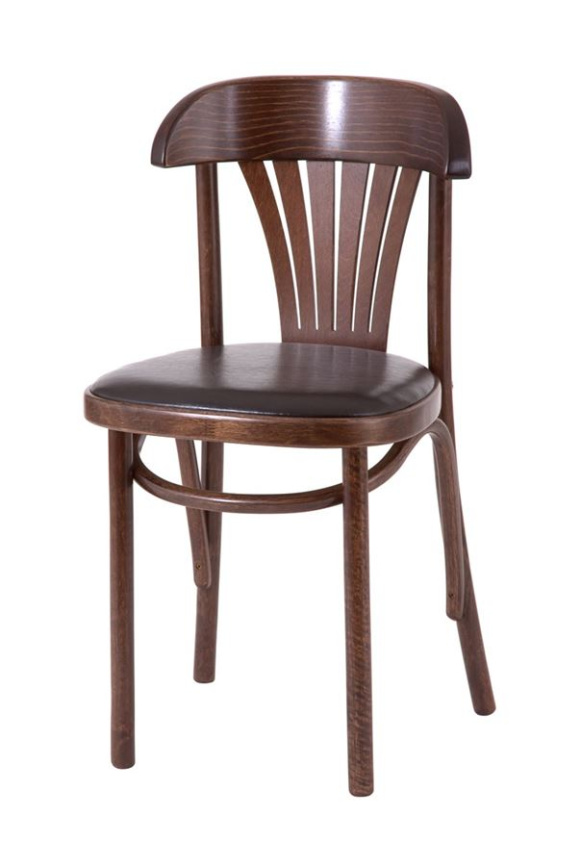 Стул "Астра классик" мягкий (Темный тон, экокожа коричневая) фото 1