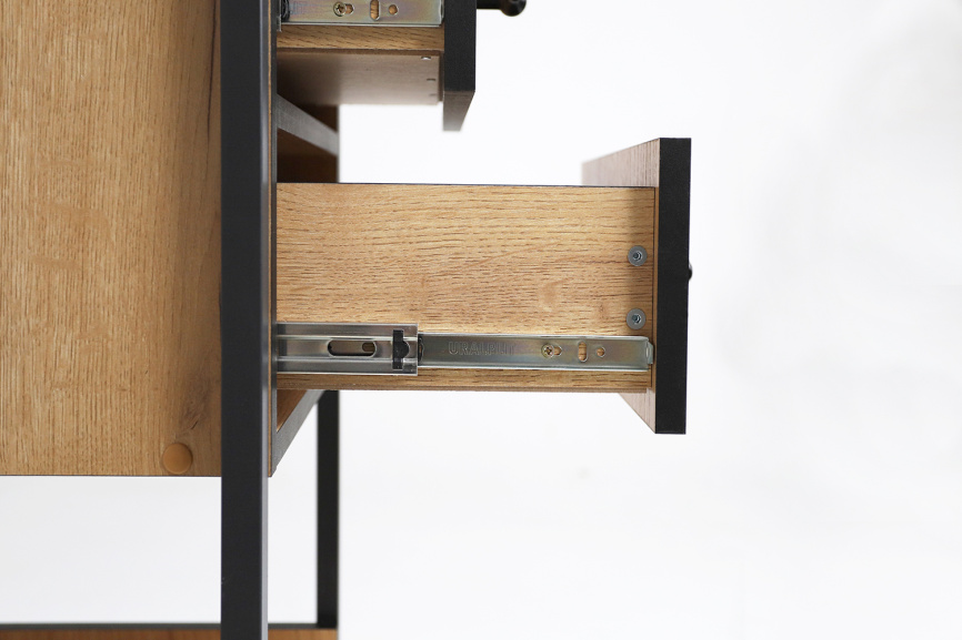 Стеллаж Берген-3, Дуб крафт золотой/Черный фото 15