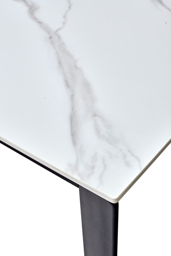 Стол CORNER 120 MATT WHITE MARBLE SOLID CERAMIC / BLACK, ®DISAUR фото 3
