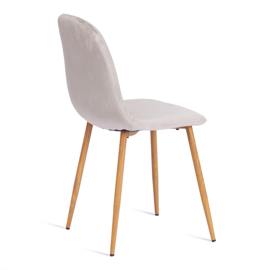 Стул BREEZE (mod. 4724) Велюр/металл , 44 х 53 х 87 см, Light grey (светло-серый) HLR14 / натуральны фото 3