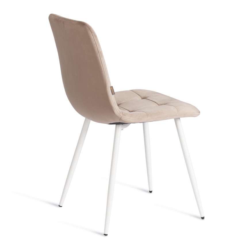 Стул CHILLY (mod. JSC-220) Велюр/металл , 44,5х52,5х88 см, Beige (бежевый) HLR8 / белый фото 9
