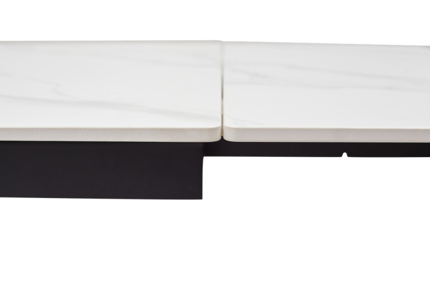 Стол LIVORNO 180 MATT WHITE MARBLE SOLID CERAMIC / BLACK, ®DISAUR фото 9