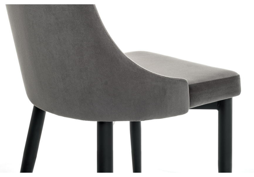 Стул на металлокаркасе Kora dark gray / black фото 5